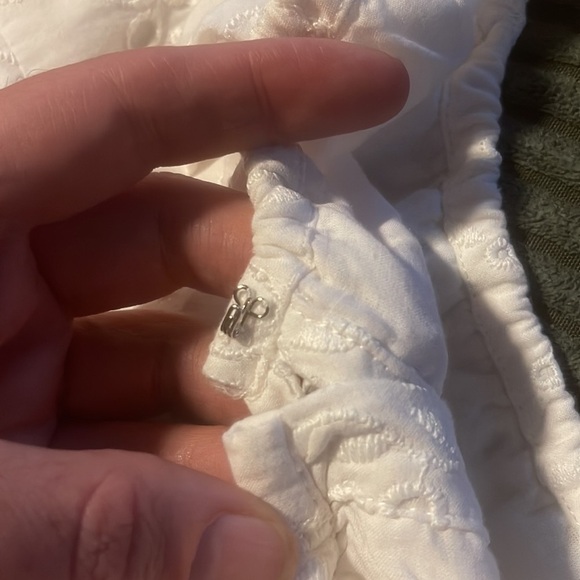 La Ligne Spaghetti Dress White Eyelet Cotton Small - Picture 12 of 12